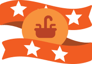 Just like this kitchen sink icon, we service a kitchen sink of plumbing issues, starting with installing a new one for you. 