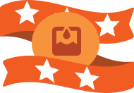 Our Skagit Plumbing five star orange banner wraps around a sump pump icon, ensuring no leaks or flooding issues can damage your Mount Vernon home.